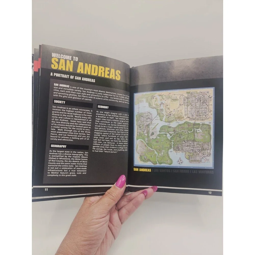 GTA San Andreas PC City Guide Manual Book Rockstar Games Map Guide